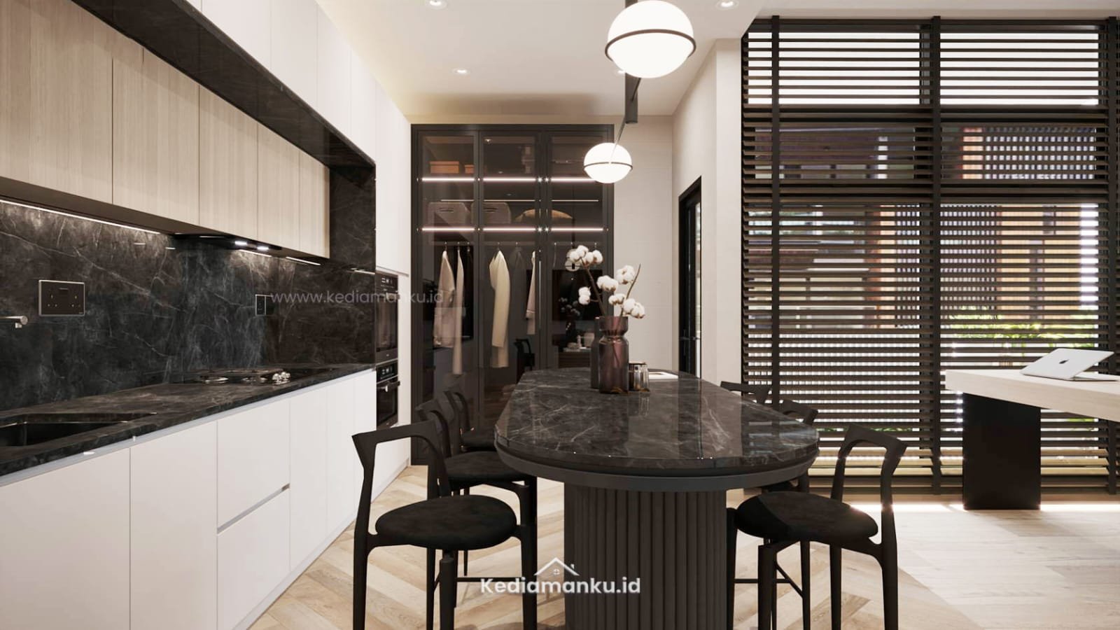 Membagi zona dapur sesuai urutan kegiatan memasak
