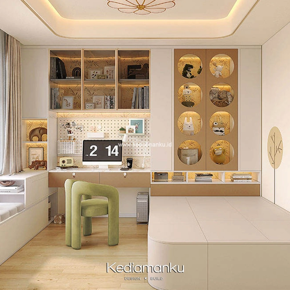 Desain interior ruang hunian dengan konsep modern Kediamanku